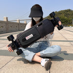 MUSULON Wood Speed Dragon Electric Skateboard Four-wheel Remote Control Double-turn-up Double-drive Walking Artifact Adult Beginner Skateboard